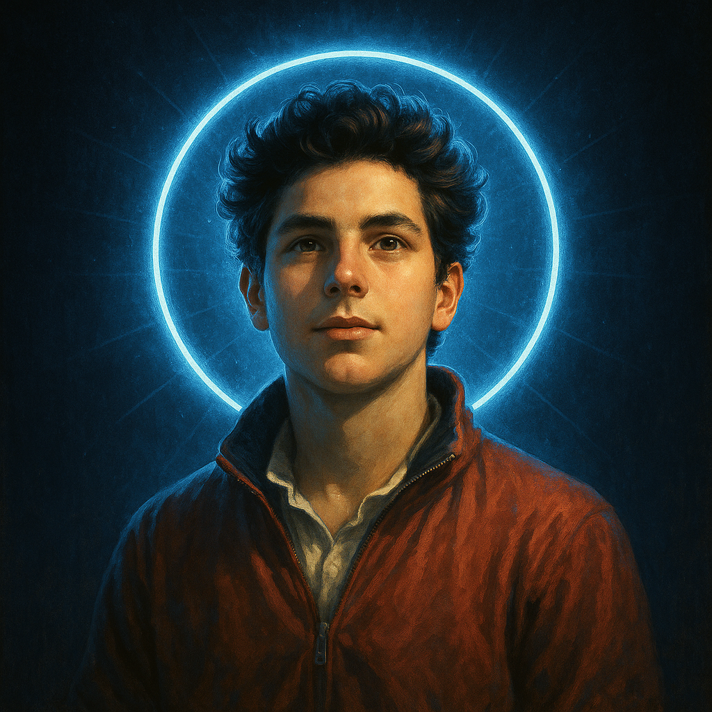 São Carlo Acutis com halo